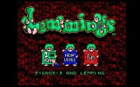 Lemmings for Sega Master System Main Menu